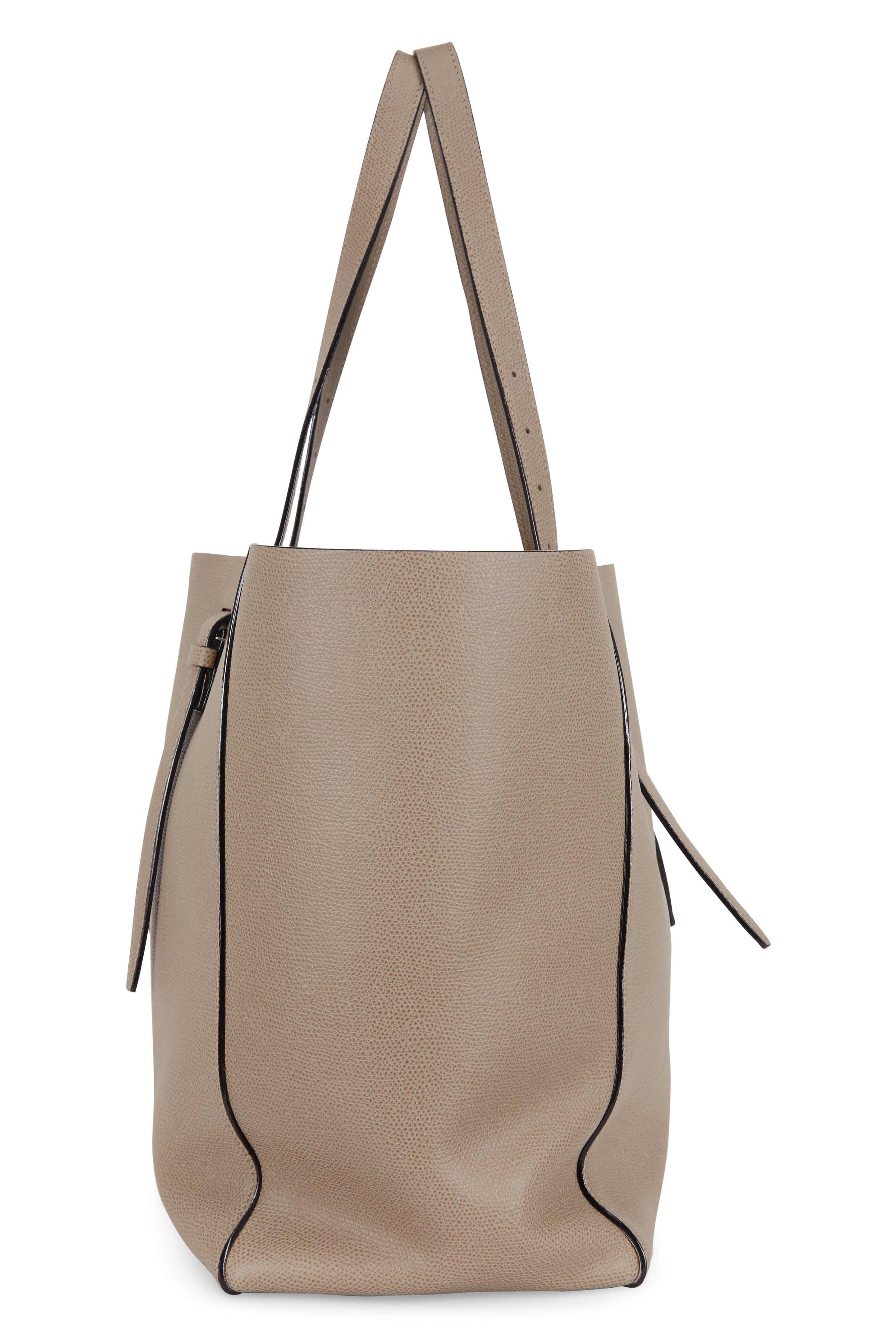 Valextra - Oyster Grained Leather Soft Large Media Tote