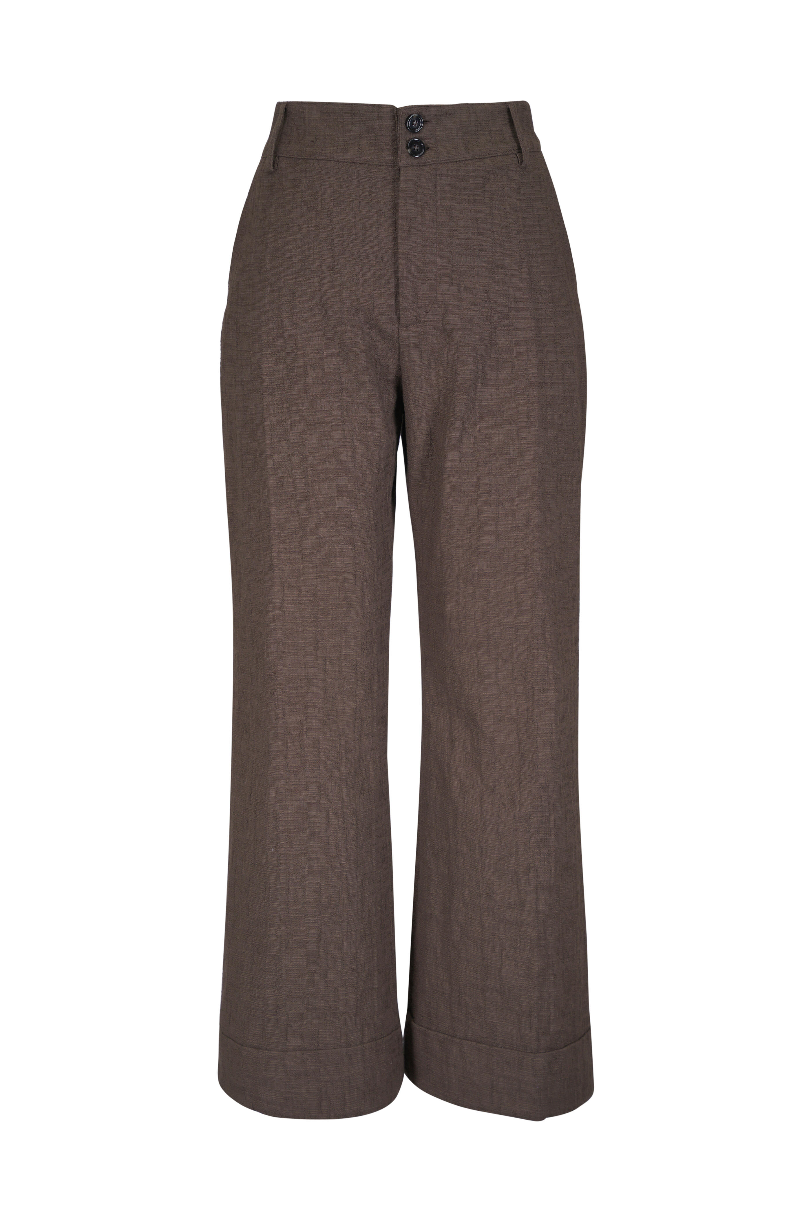 La DoubleJ - Hendrix Solid Chocolate Rustic Cotton Pant - view 1