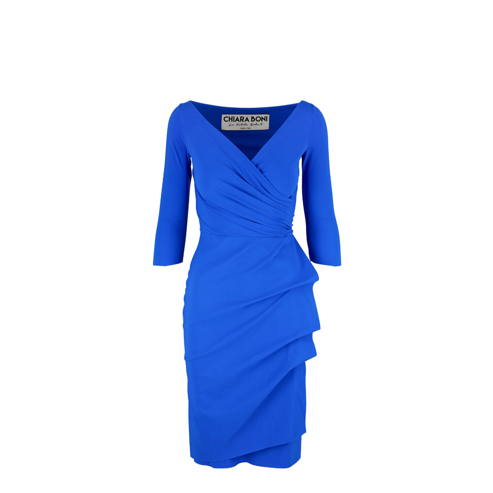 Chiara Boni La Petite Robe - Florian Blue Klein Side Ruffle