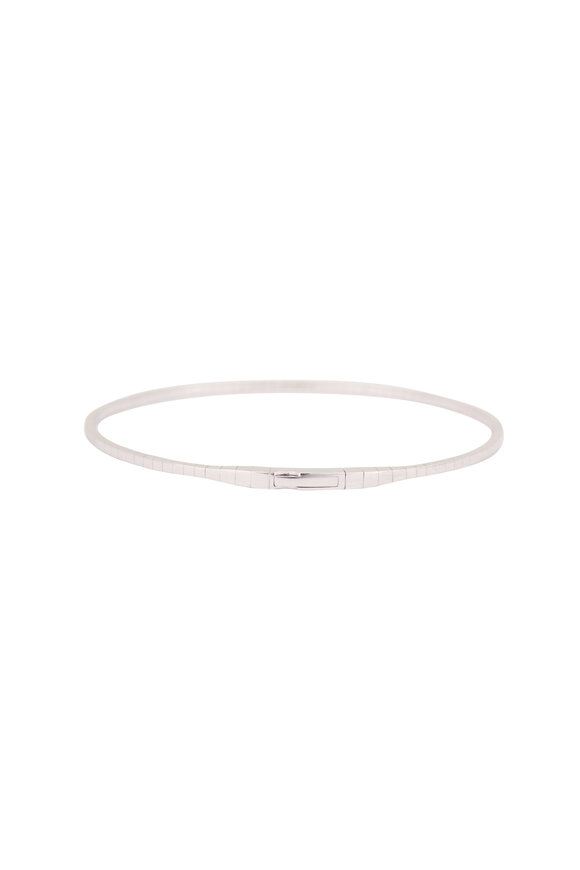Kai Linz 14k White Gold White Diamond Flex Stacking Bangle - view 2