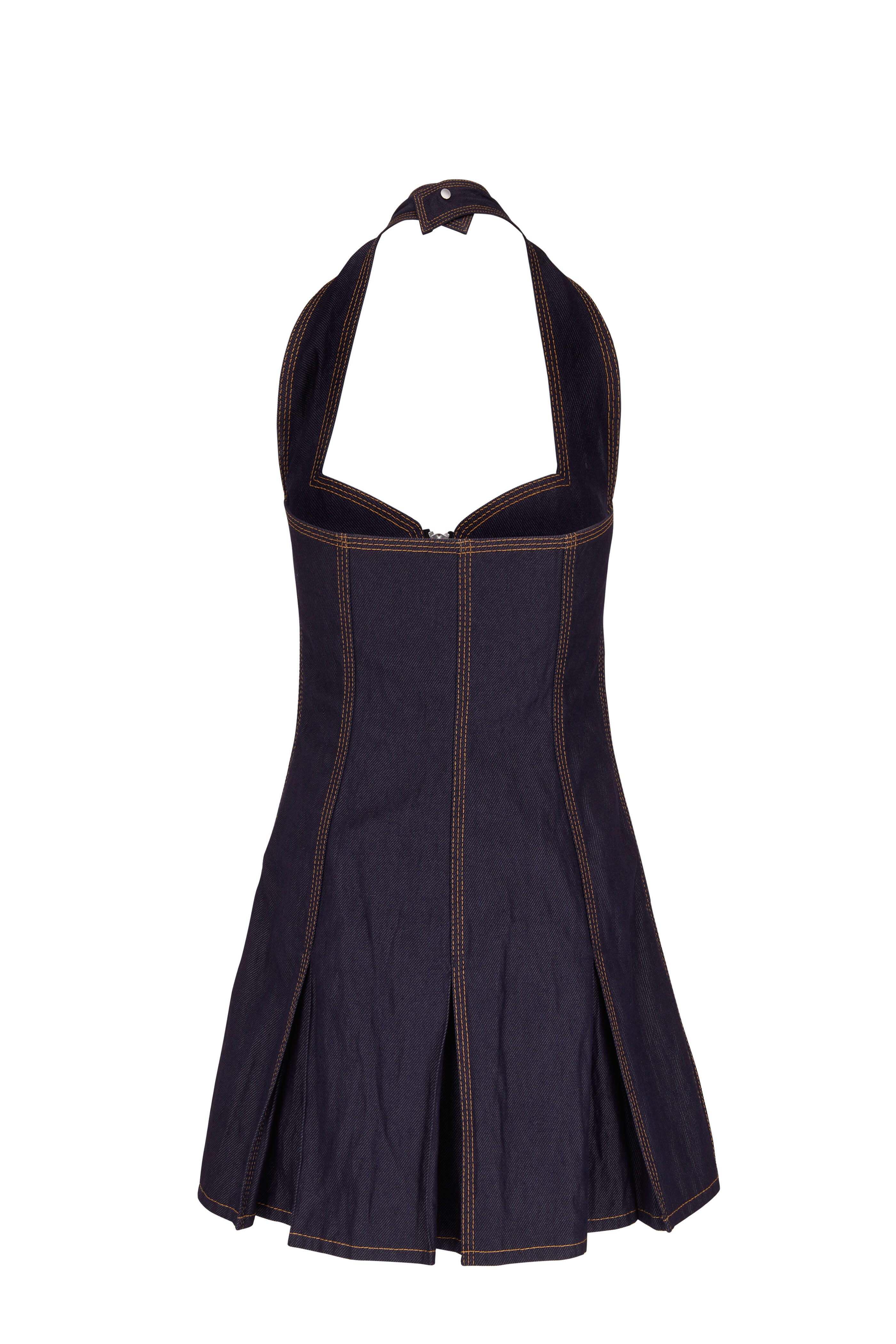 Bottega Veneta - Indigo Denim Twill Mini Dress | Mitchell Stores