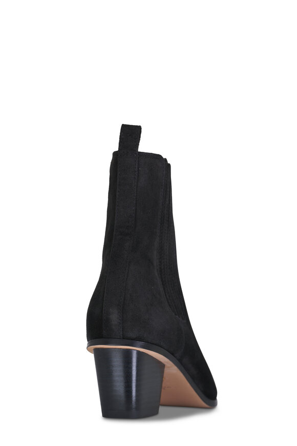 Veronica Beard - Alina Black Suede Short Boot, 50mm