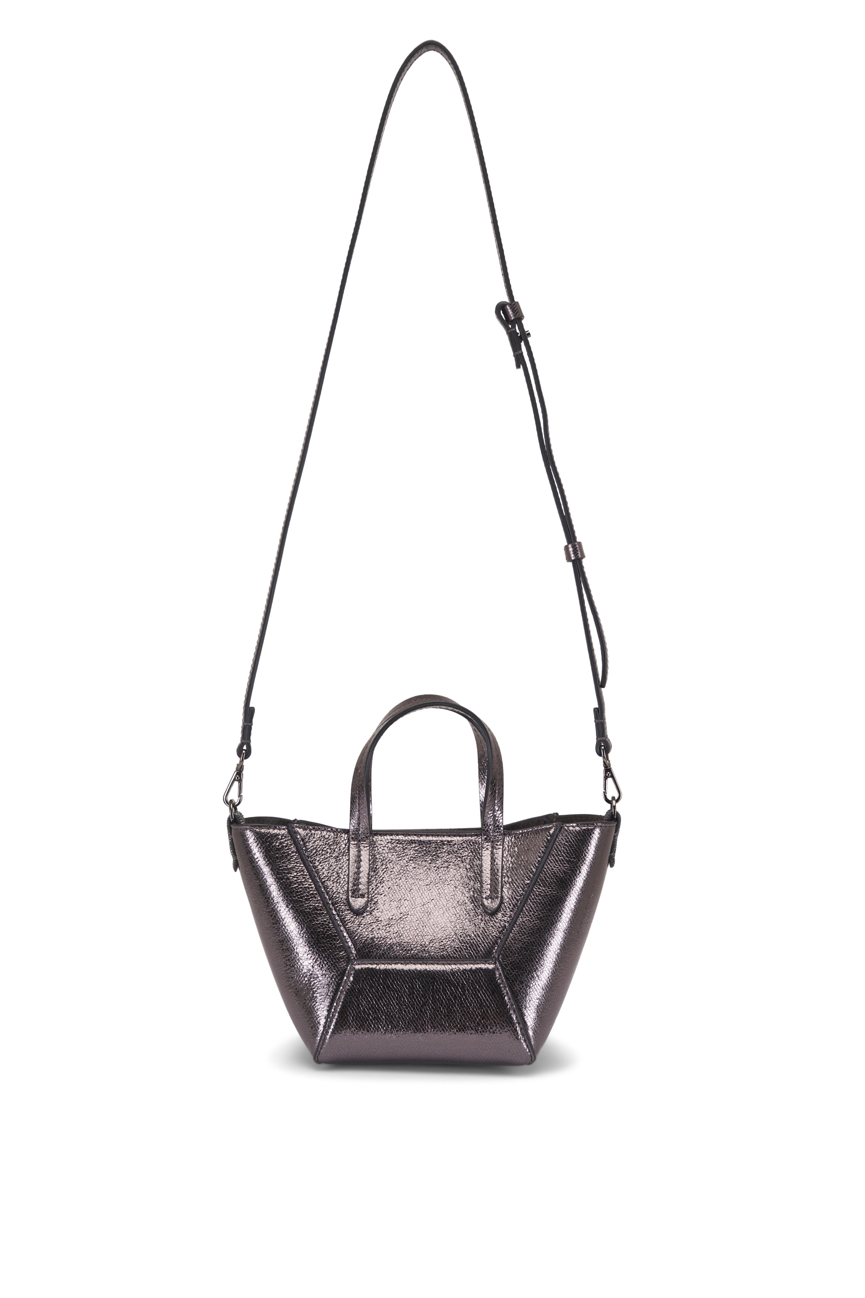 Brunello Cucinelli - Mini Duo Metallic Anthracite Shopper Tote