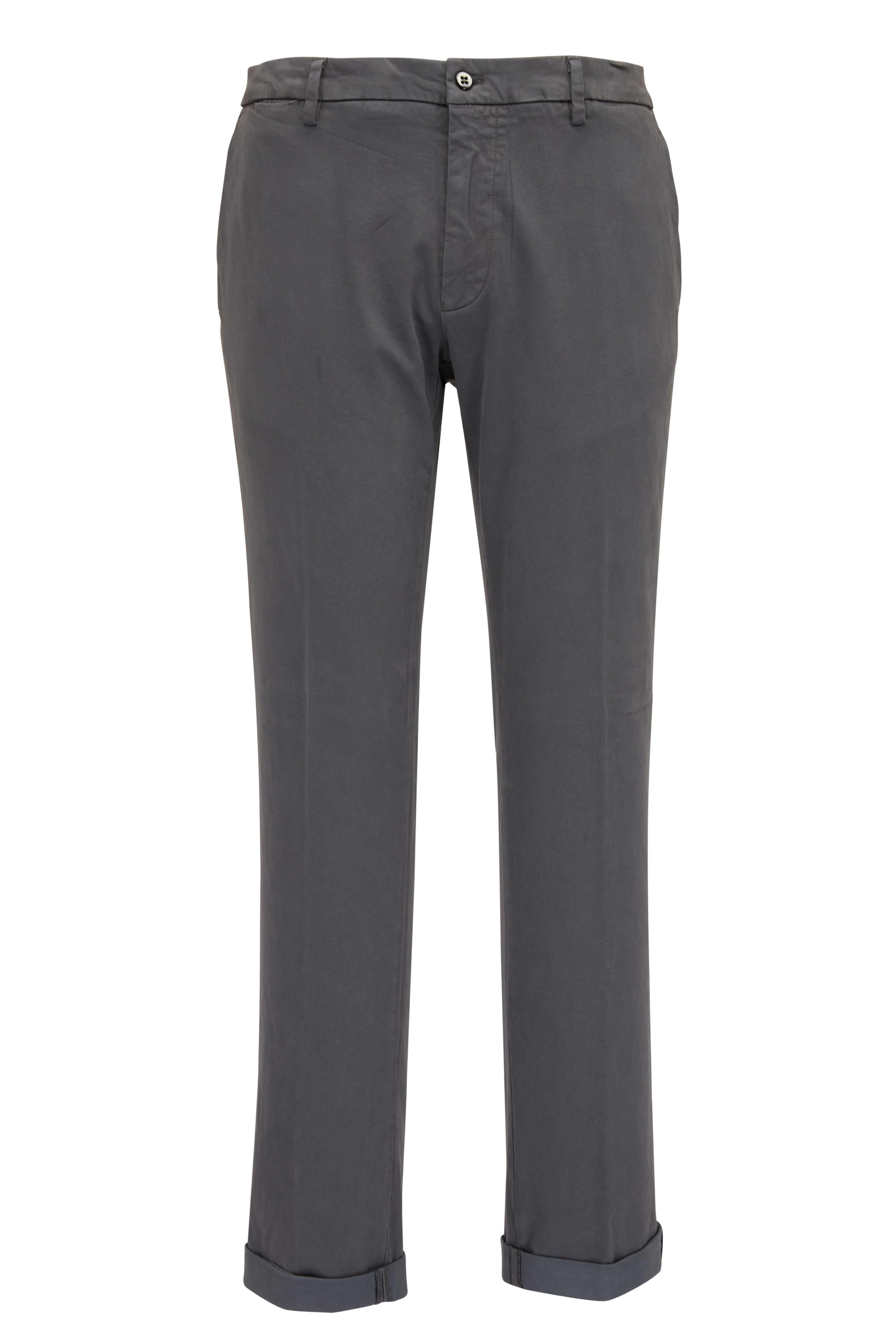 Masons - Charcoal Cotton Blend Stretch Chino