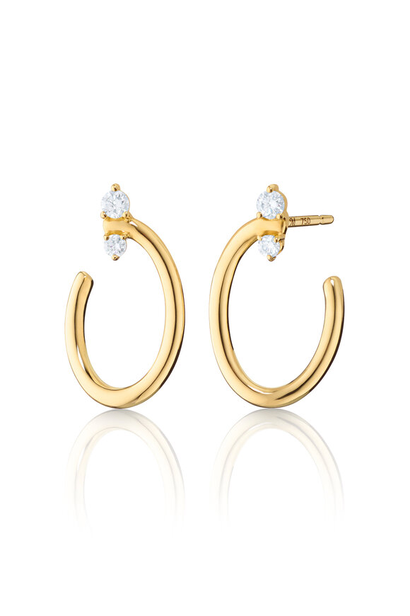 Monica Rich Kosann 18k Yellow Gold Small Galaxy Wrap Hoops