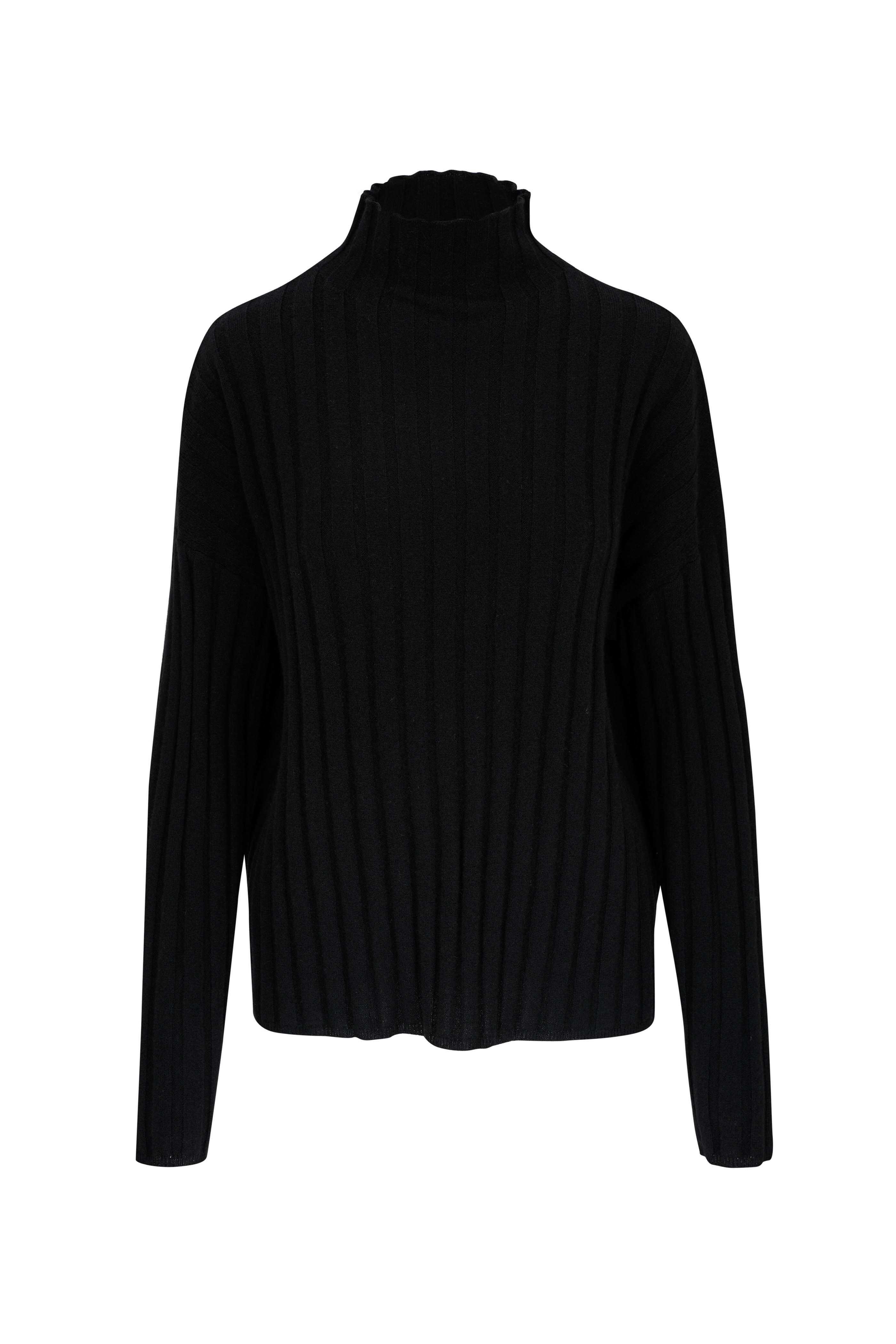 Lisa Yang - Inga Black Mock Neck Cashmere Sweater