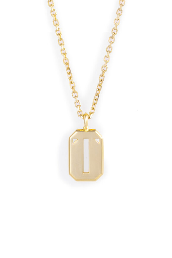 Vice Versa - Yellow Gold Initial Tag