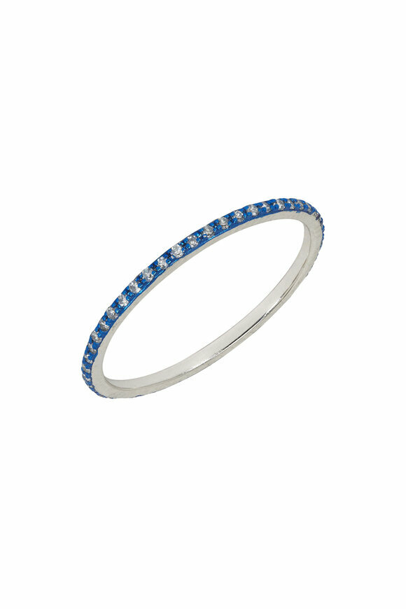 Kai Linz - Diamond Blue Rhodium Stacker