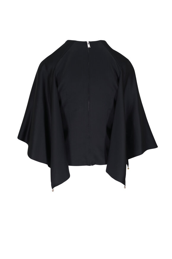 Lanvin - Cape Black Satin Top