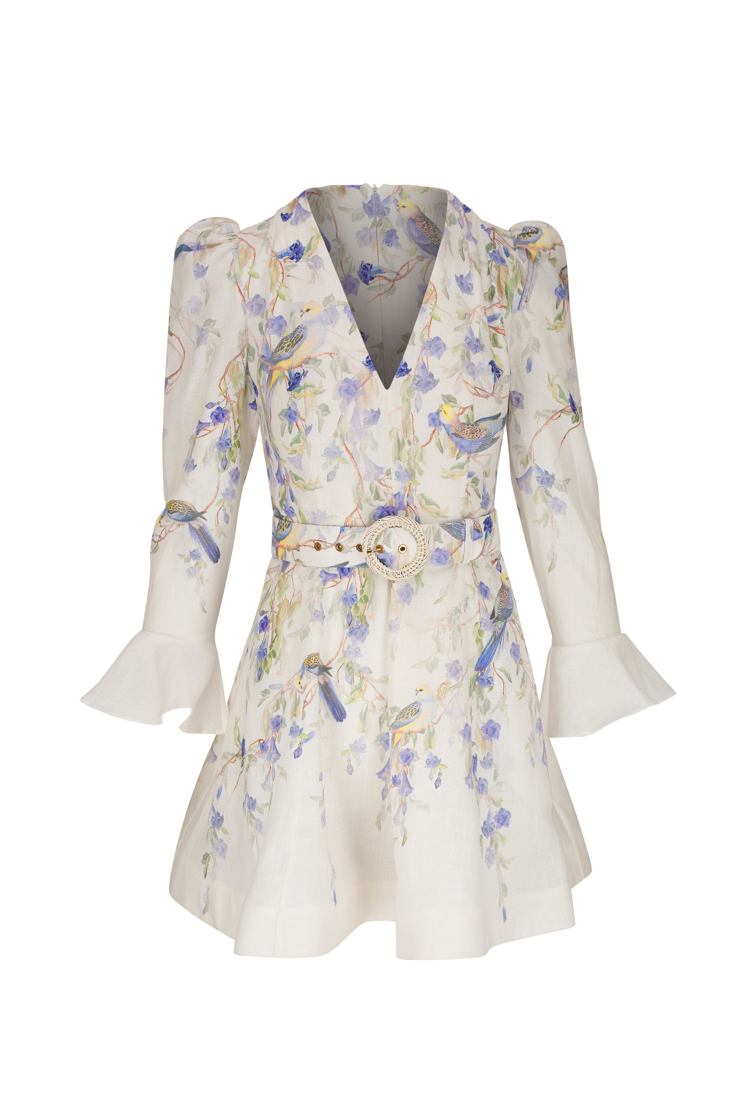 Zimmermann - Natura Blue Birds Mini Dress | Mitchell Stores