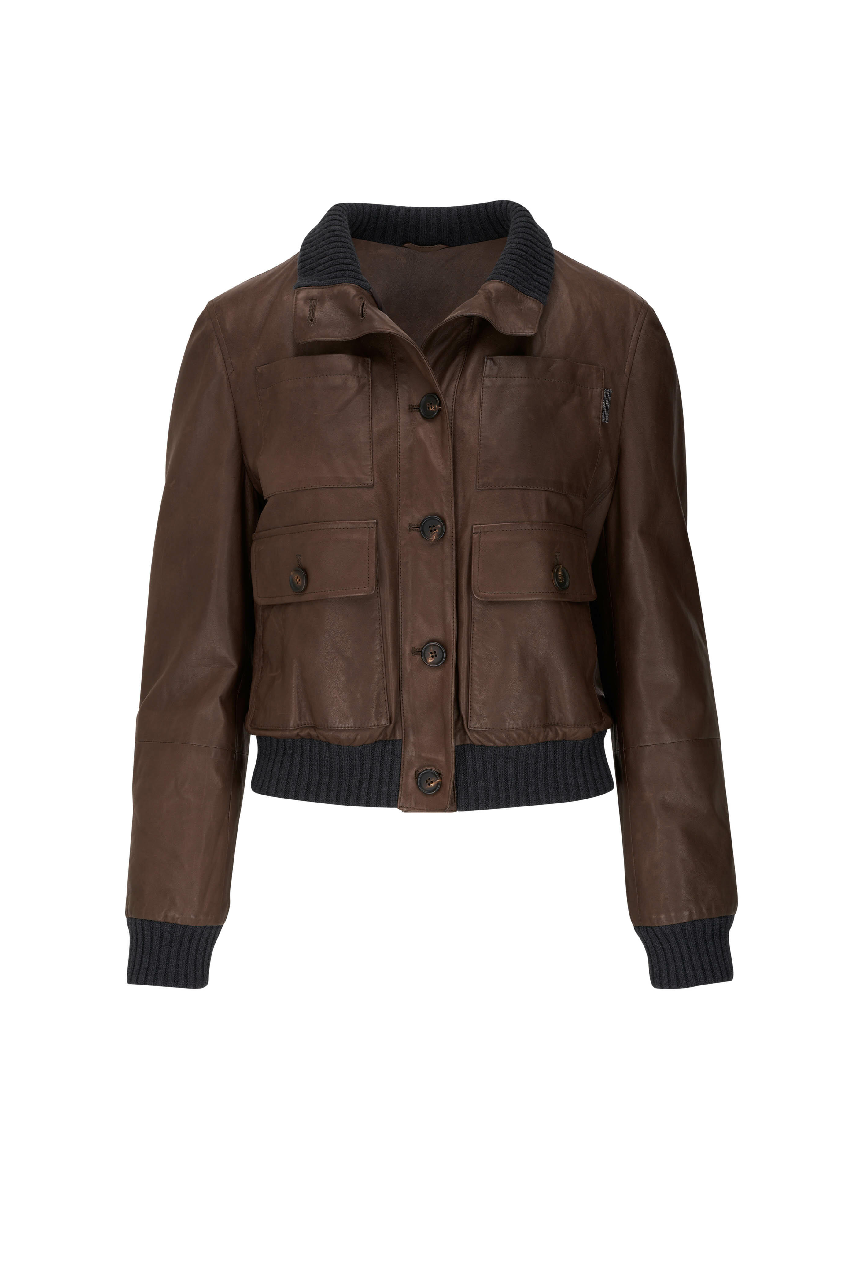 アウターその他 BRUNELLO CUCINELLI Women Outer MPNPI2374 C101 Black Brunello Cucinelli Monili-detail Jacket | Black | FARFETCH