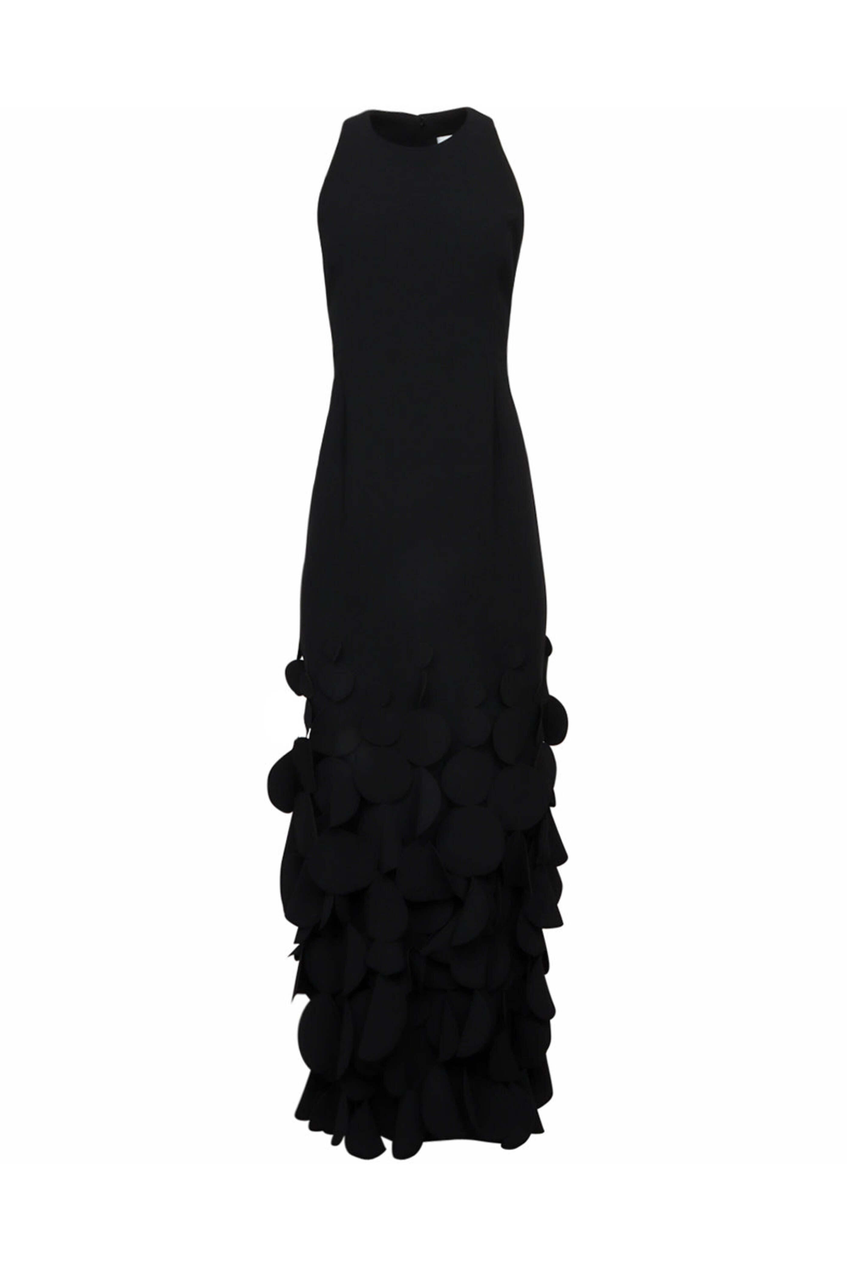 Catherine Regehr - Black Disc Fringe Long Sheath Dress