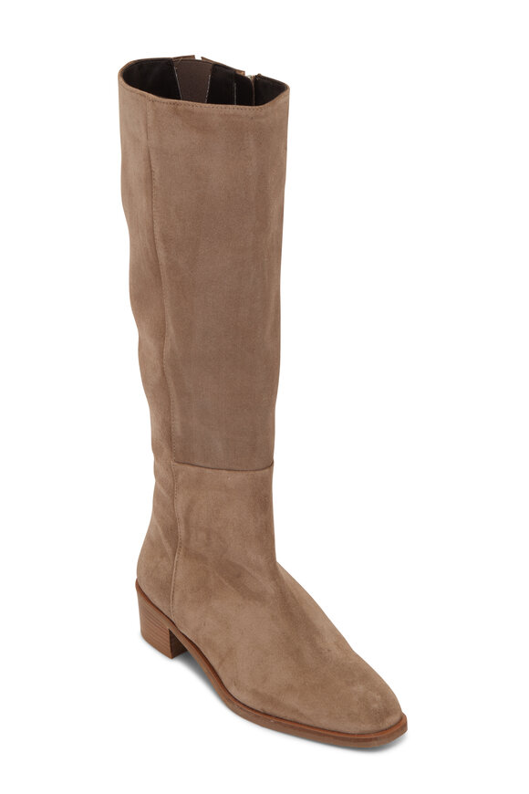 Aquatalia - Remo Light Taupe Suede Tall Boot