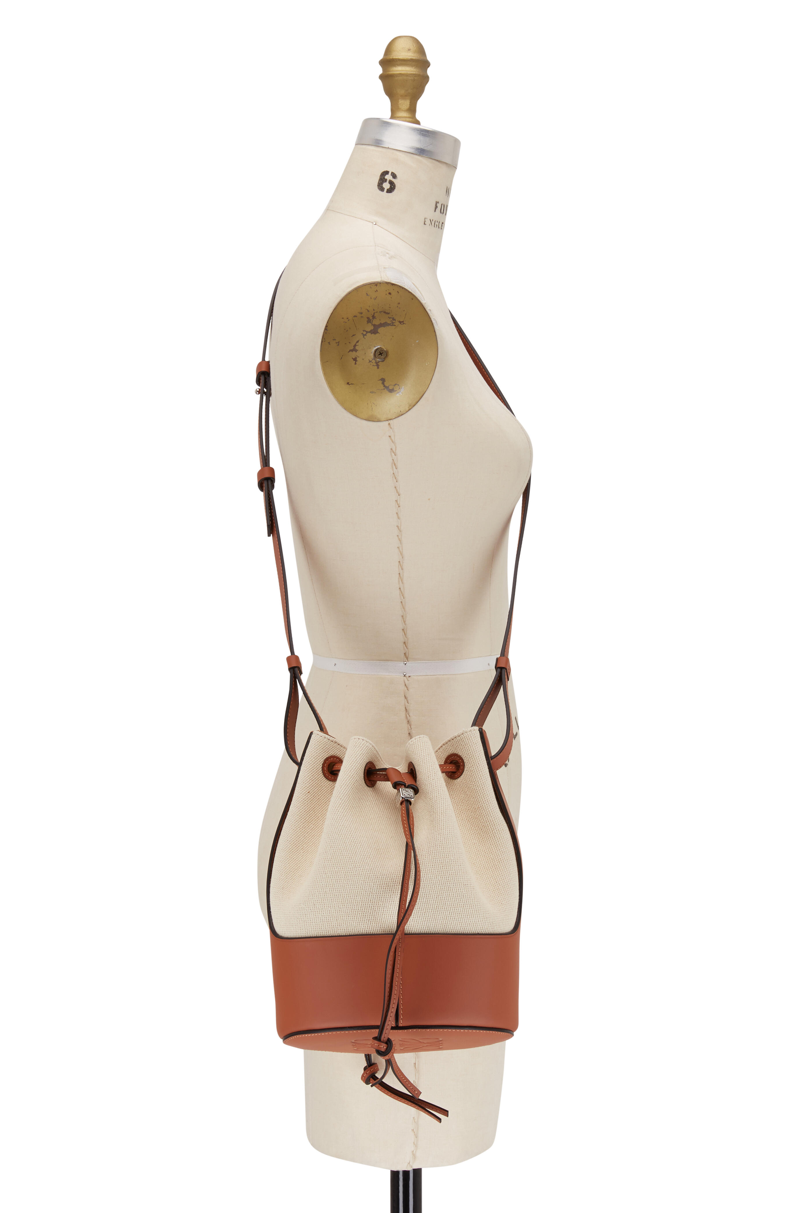 LOEWE レザー手袋 ブラウン/ベージュ ロエベ LOEWE LOEWE 三つ折り財布 ANAGRAM TRIFOLD 6 C821TR2X
