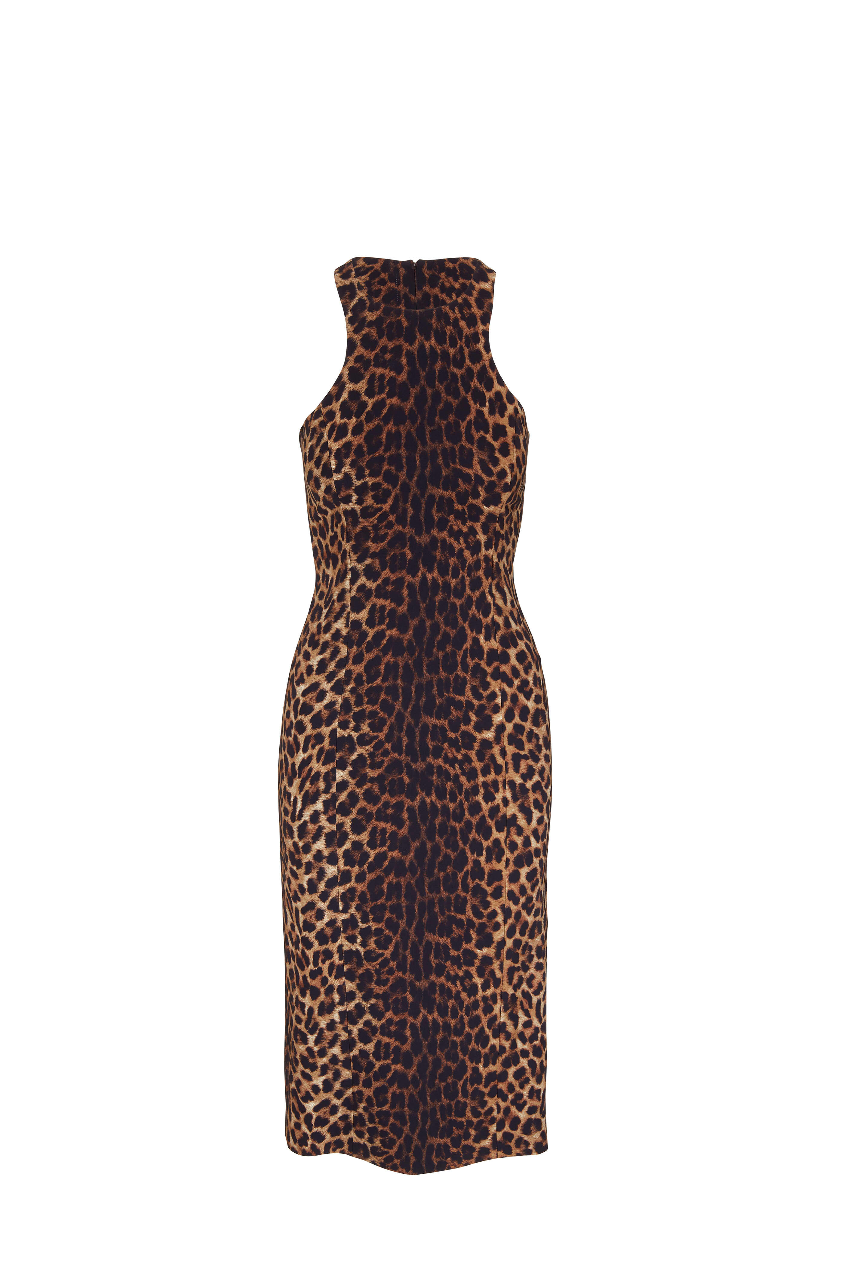 Michael Kors Collection - Chocolate Leopard Racerback Dress