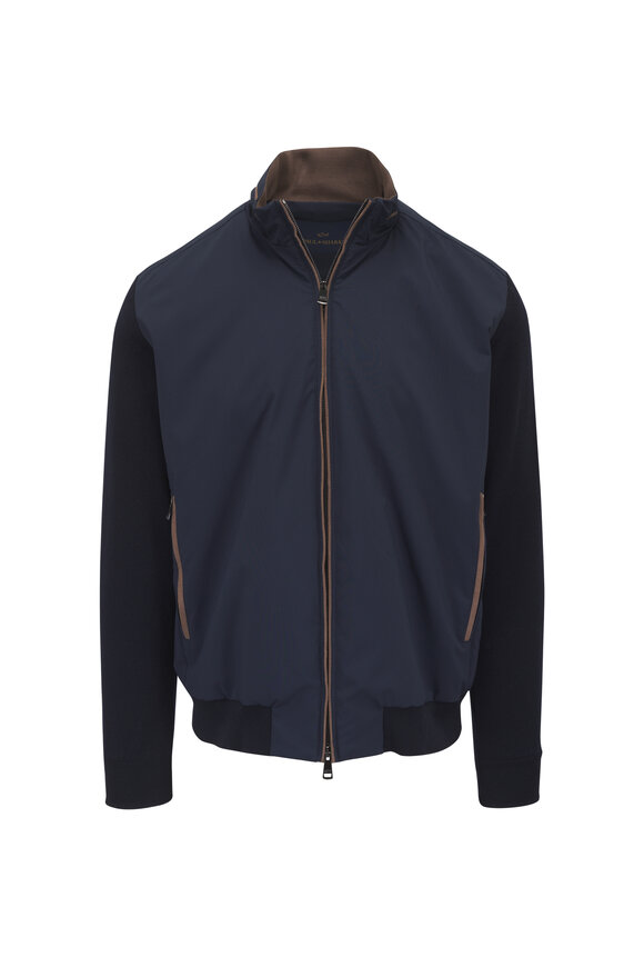 Paul & Shark Typhoon® Platinum Blue Summer Mixed Media Jacket