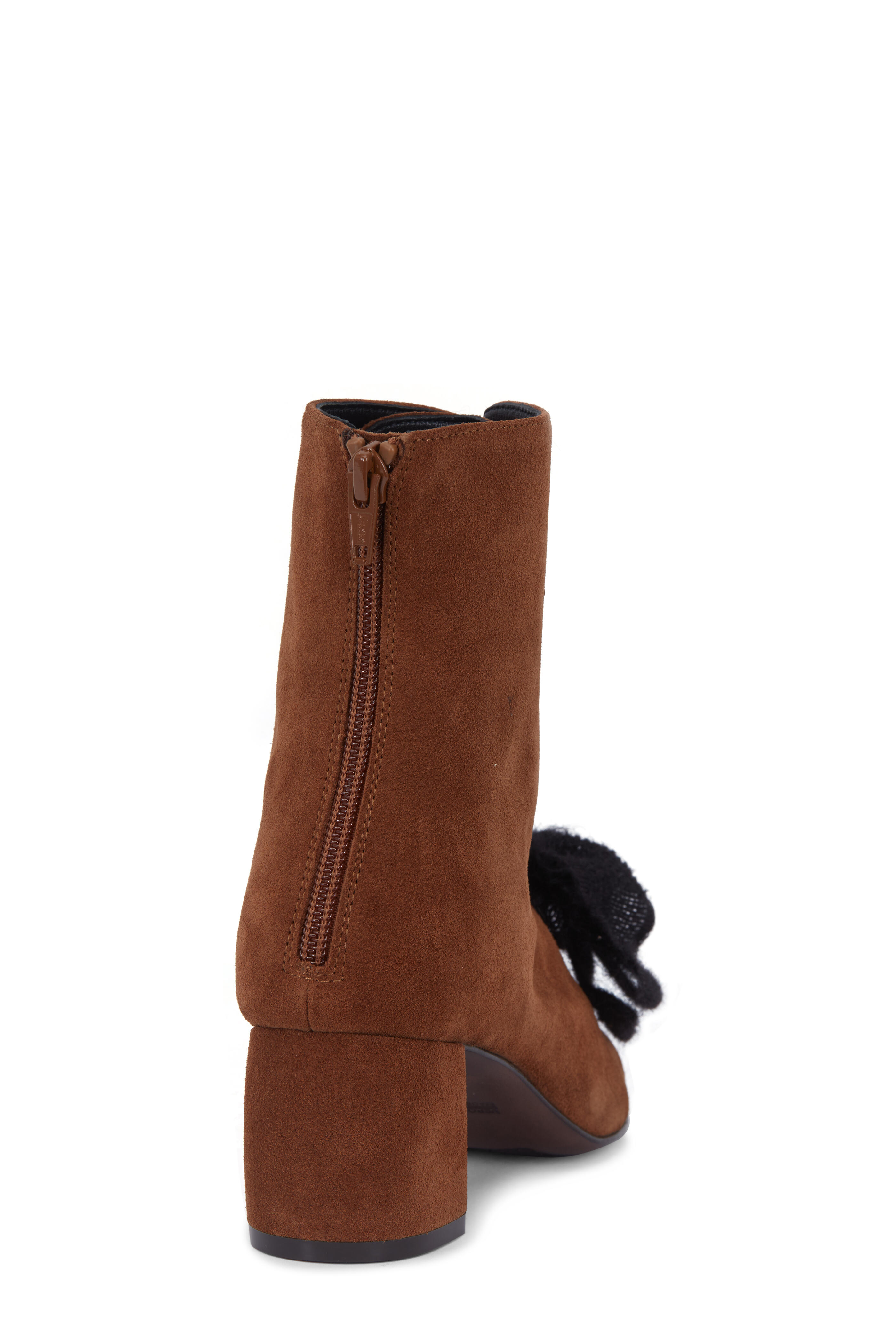 AGL - Cognac Suede Lace-Up Front Ankle Boot, 50mm