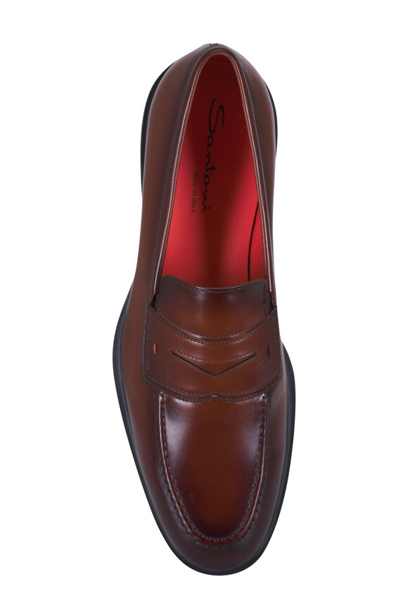 Santoni - Easy Brown Leather Loafer