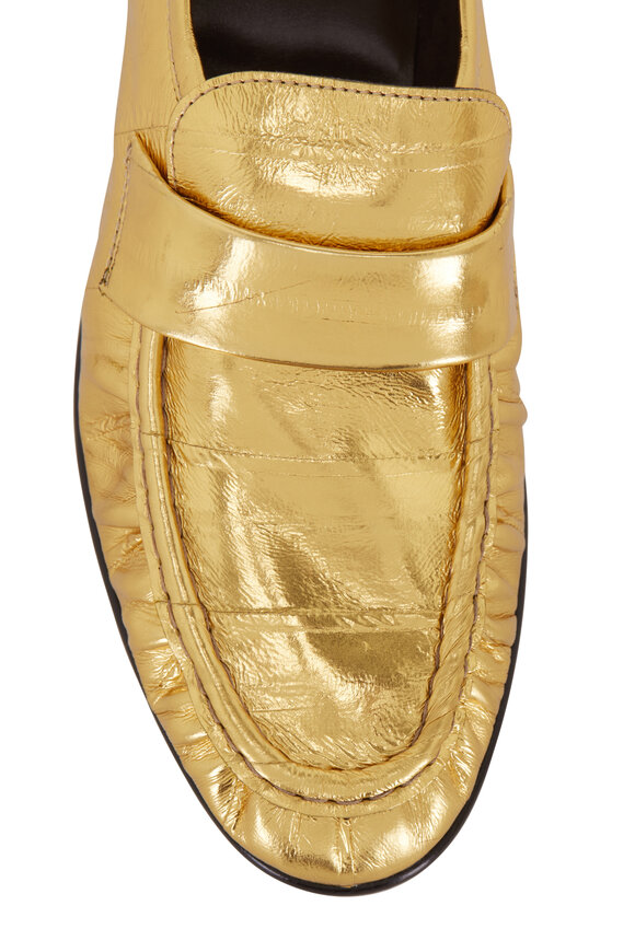 The Row - Gold Eel Loafer