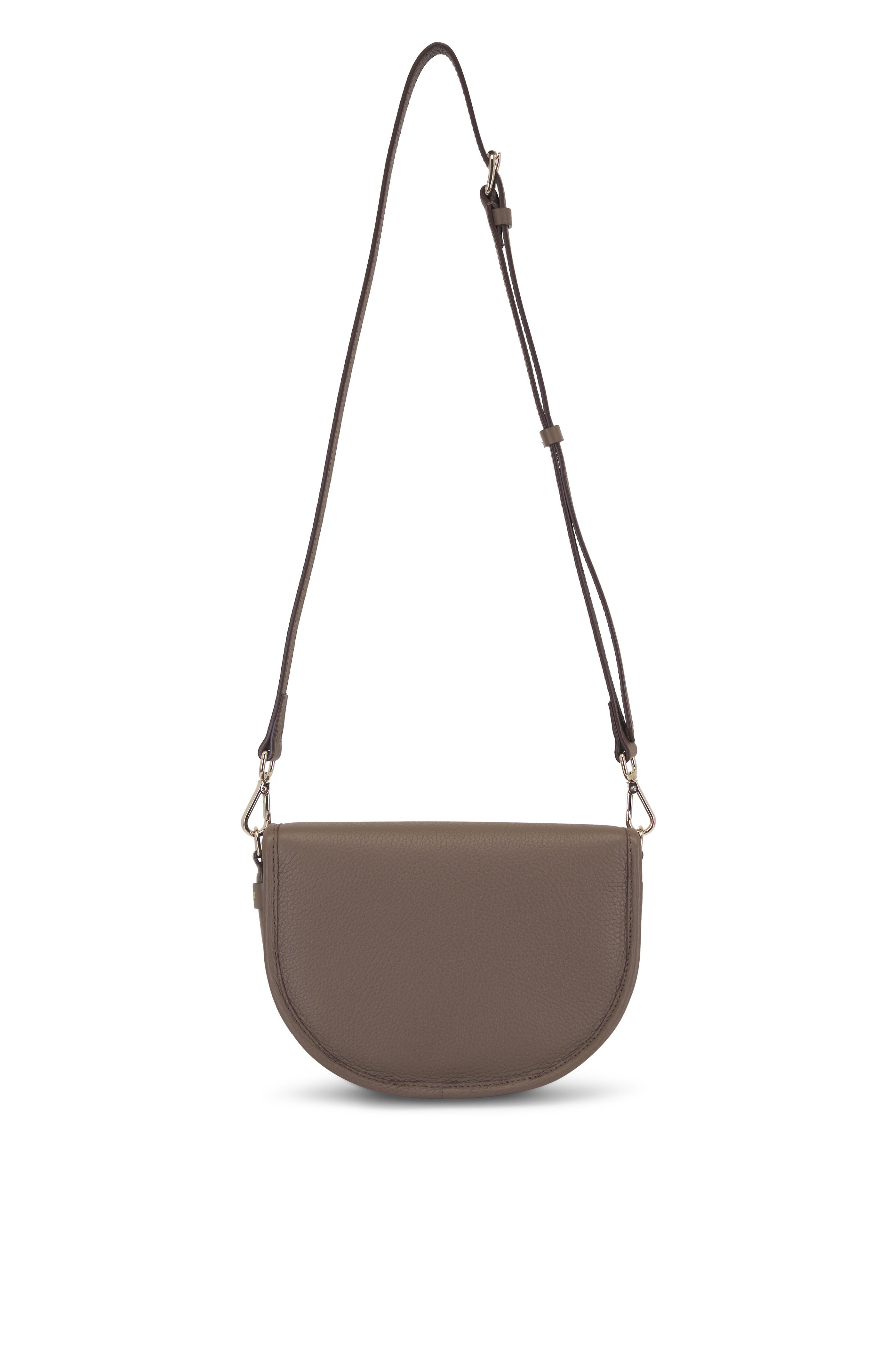 Moreau Paris - Small La Lune Taupe Leather Shoulder Bag - view 3