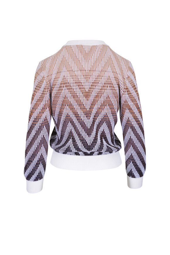 Missoni - Beige Multicolor Chevron Wool & Cotton Sweater