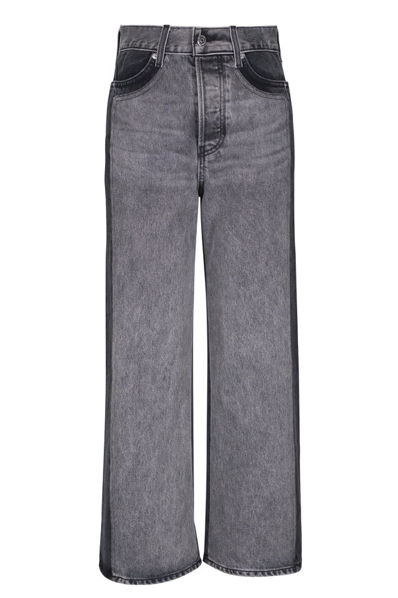 Veronica Beard Taylor Two-Tone Wide Leg Jean