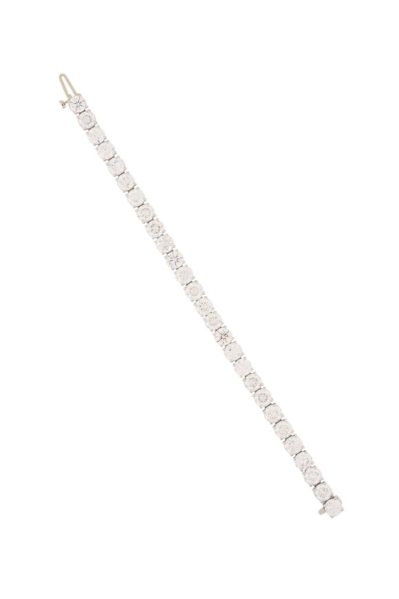 Lowy & Co 18k White Gold Diamond Tennis Bracelet