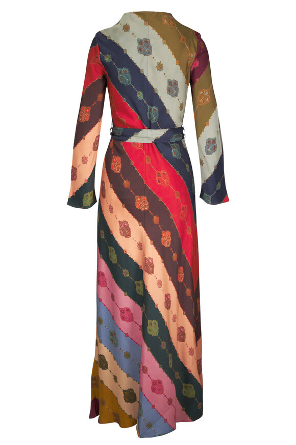 Zimmermann Ascent Multicolor Prism Stripe Bias Sheath Dress - view 3