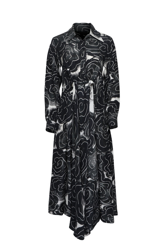 Lovebirds Esse Black & White Print Dress