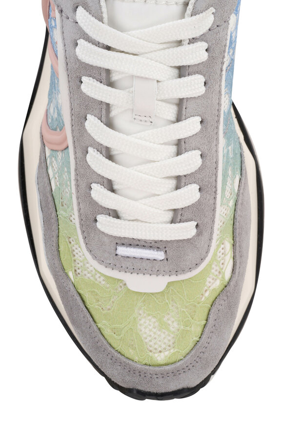 Valentino Garavani - Multicolor Print Lace VLogo Sneaker