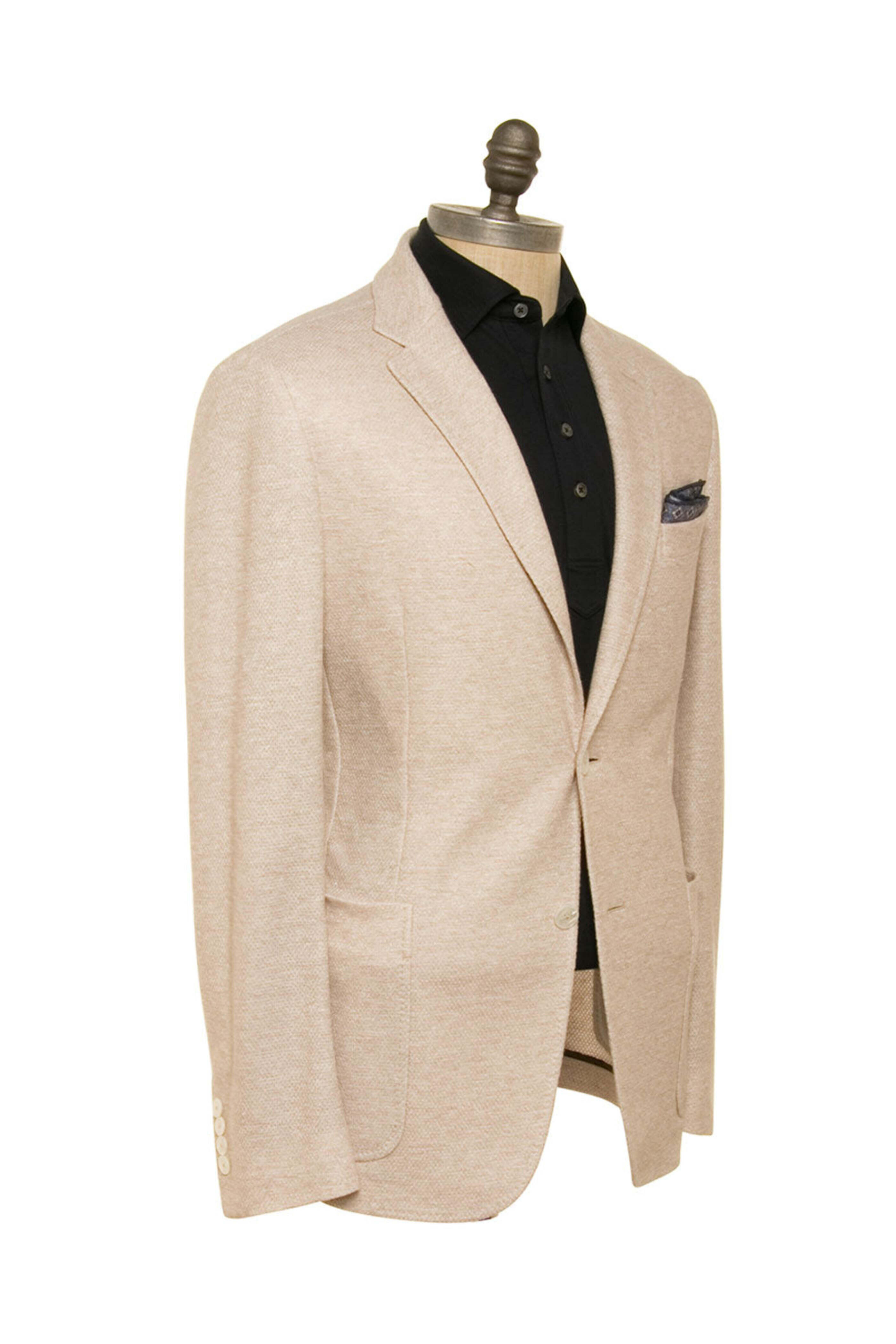 Zegna - Cream Jersey Knit Sportcoat