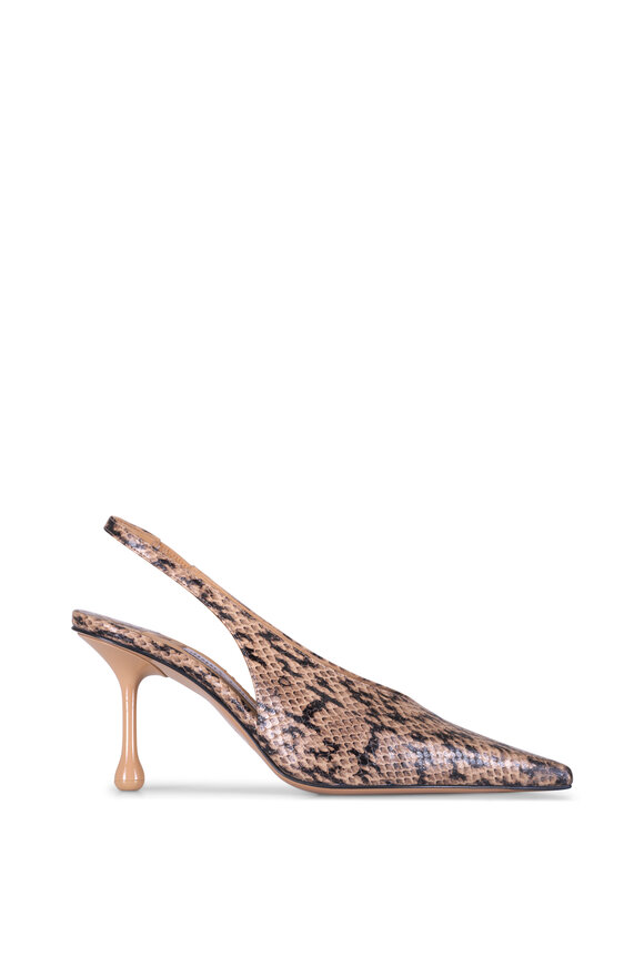 Jimmy Choo Isa Chai Printed Leather Slingback, 80mm - view 3