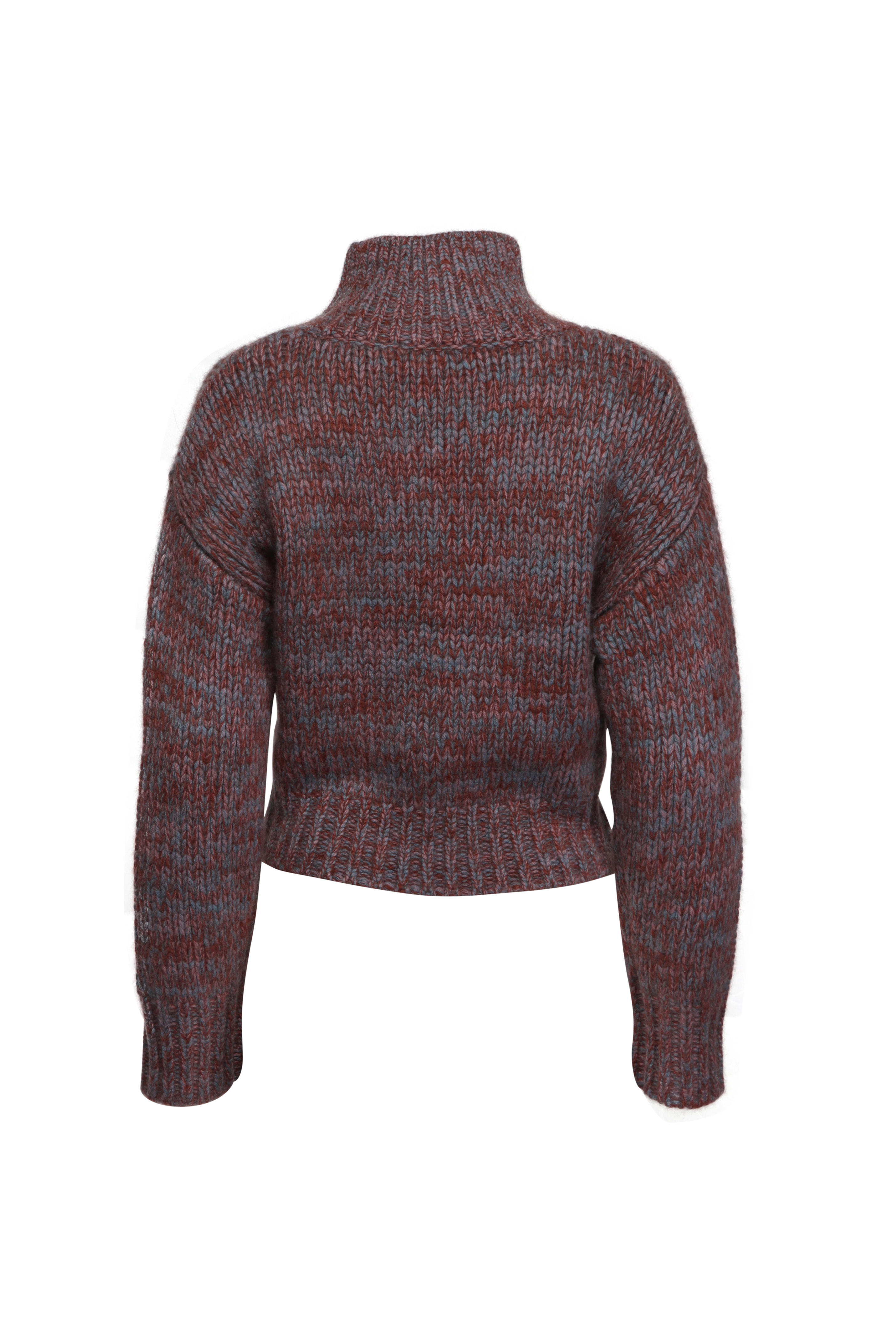 Sablyn - Darcey Mahogany Cropped Slouchy Turtleneck