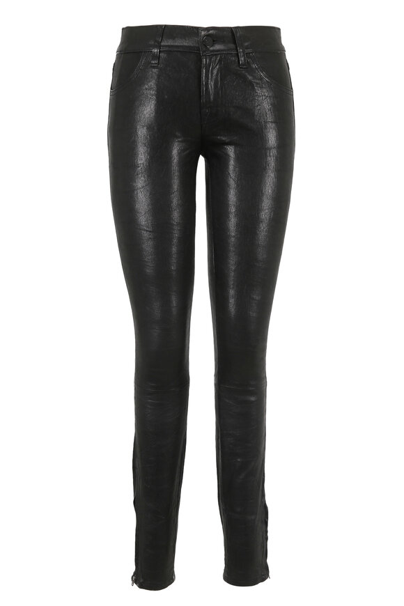 J Brand - Super Skinny Black Leather Legging