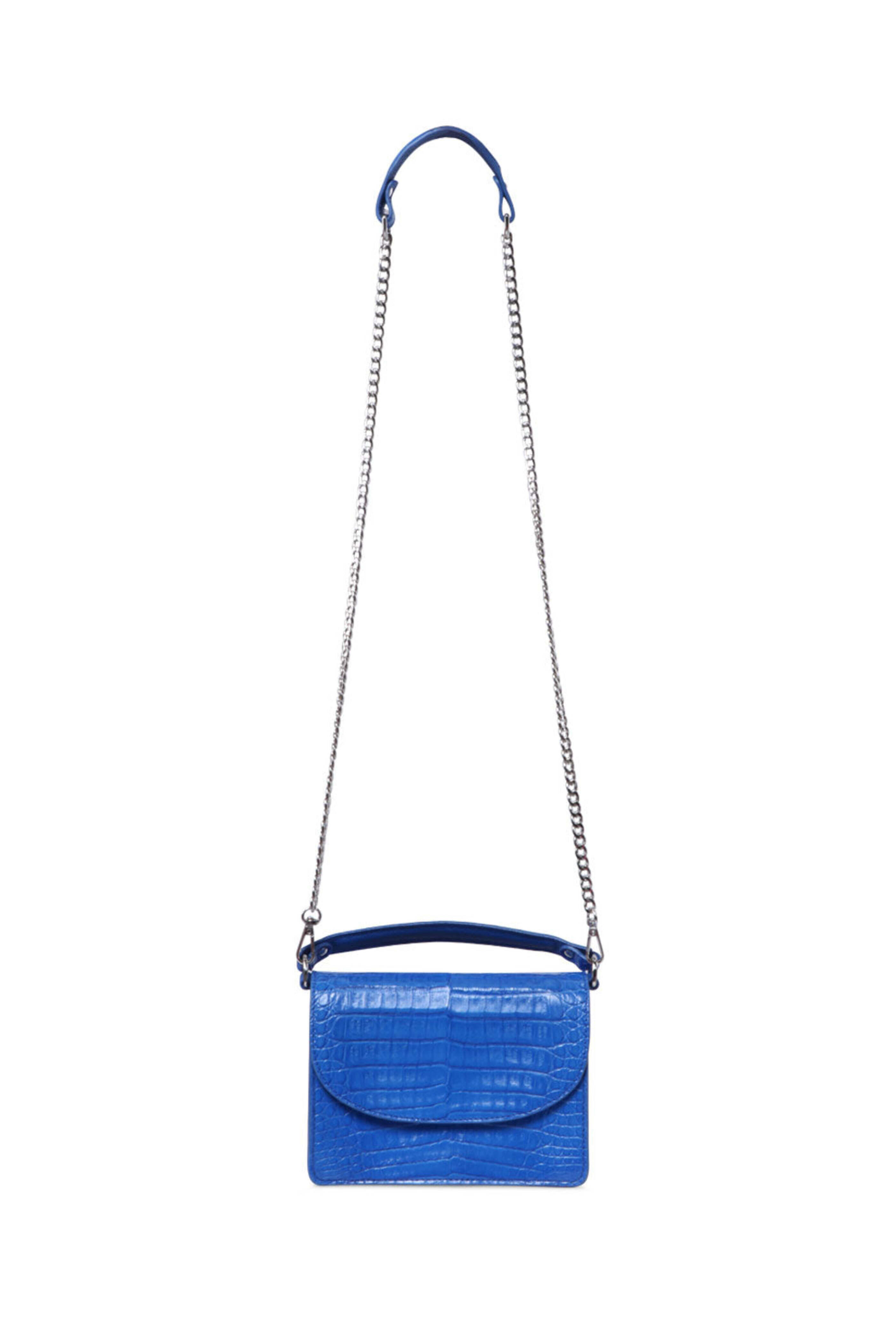 Maria Oliver - Valencia Crocodile Crossbody Bag in Blue