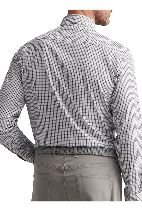 Peter Millar Hanford Black Plaid Twill Sport Shirt - view 3