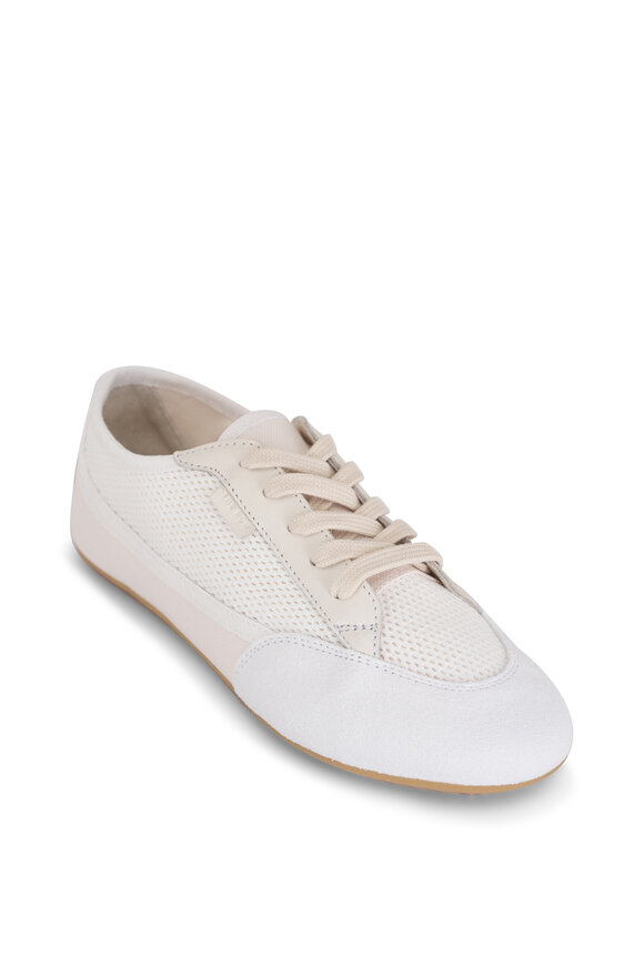 The Row Bonnie Ivory Canvas & Suede Sneaker 