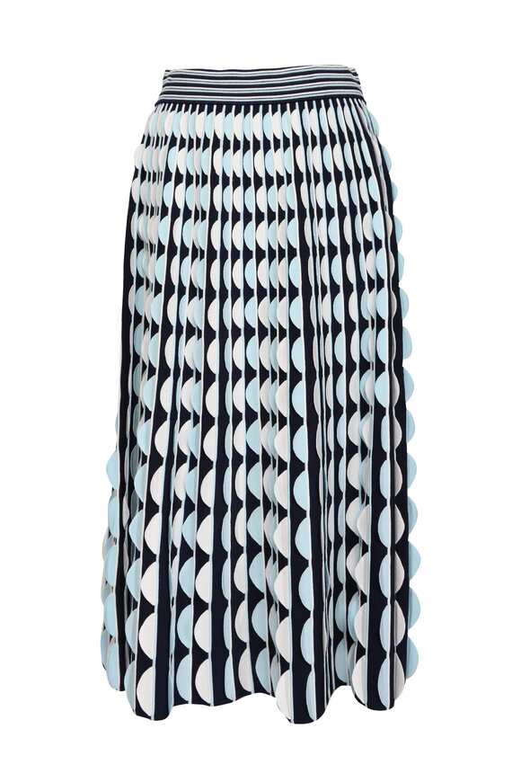 Simkhai Micah Sky & Navy Midi Skirt