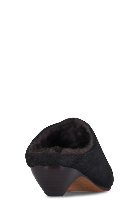 Le Monde Béryl Allegra Black Leather Mule, 30mm - view 4