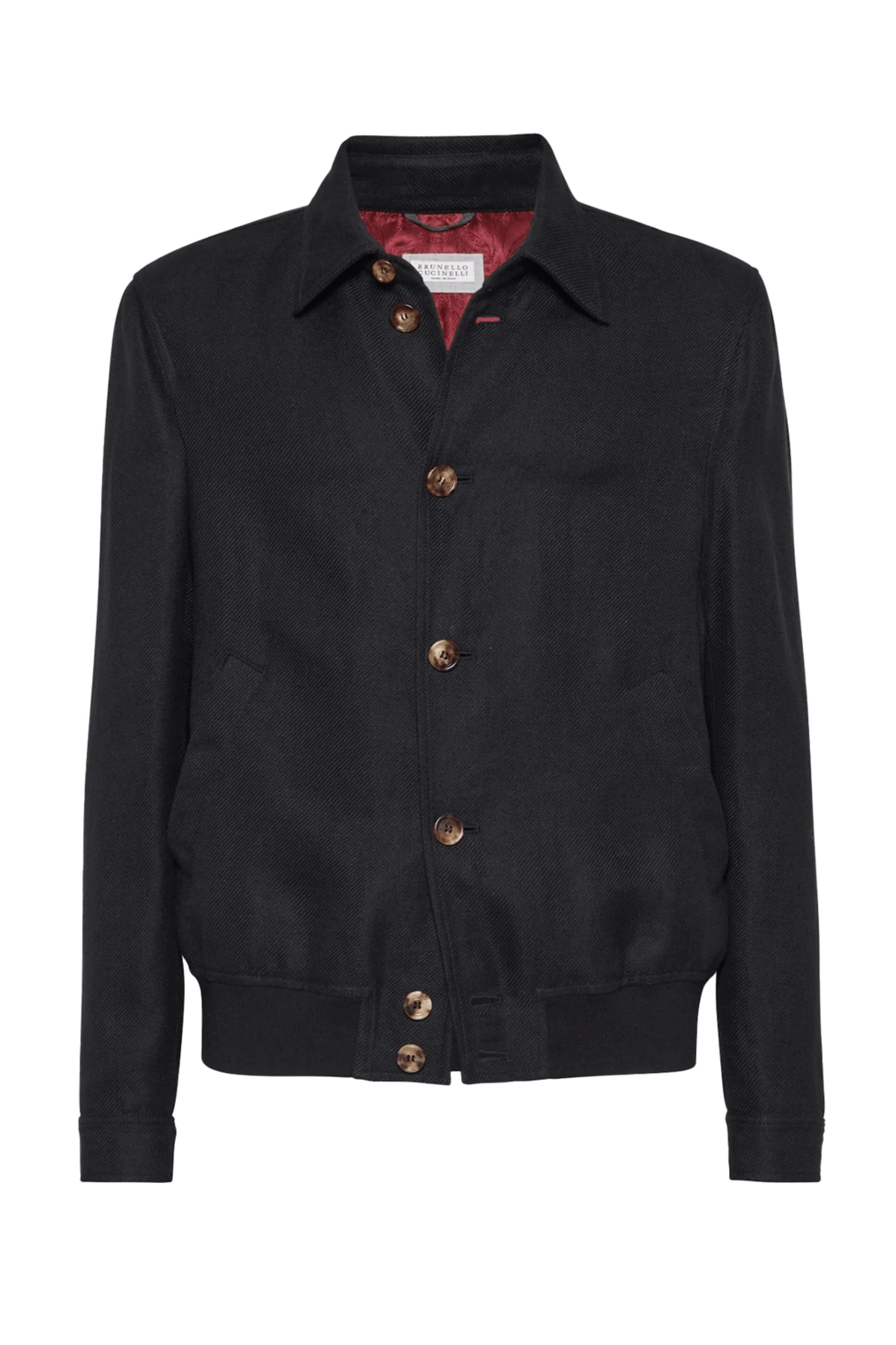 ジャケット Brunello Cucinelli Fluid Twill Jacket With Shiny Cuffs Brunello Cucinelli Viscose and linen fluid twill blazer with