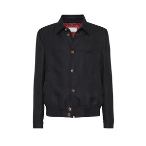【23AW NEW】BRUNELLO CUCINELLI / ソリッドトラベル パーカー r24-brunello-cucinelli-black-
