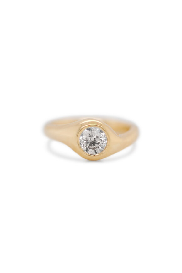 Kali Zoe 18k Yellow Gold Champagne Diamond Ring - view 1
