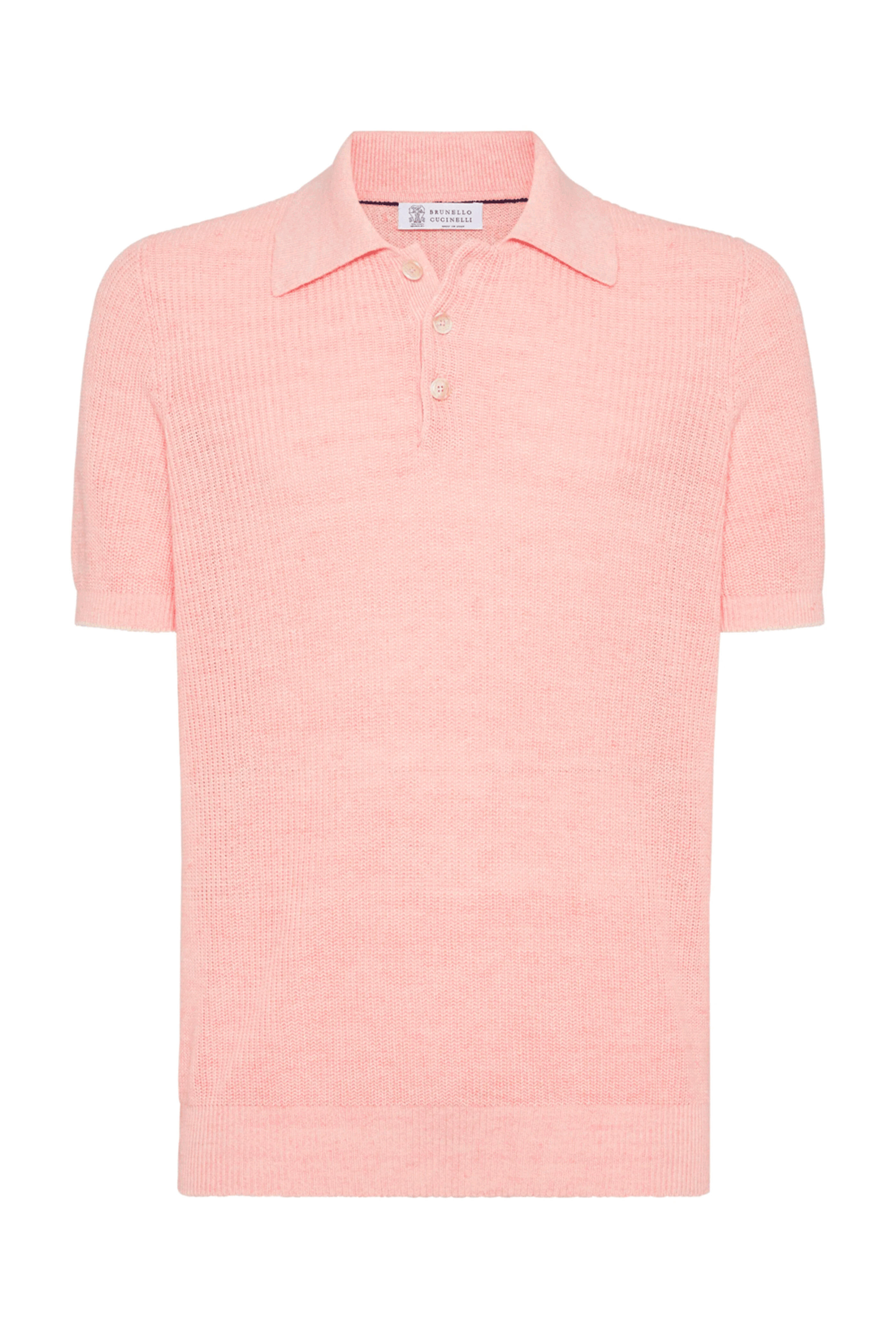 桜並木　BRUNELLO CUCINELLI ウールシルクカシミヤ46 Brunello Cucinelli - Cherry Blossom Knit Polo | Mitchell Stores