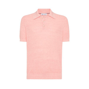 BRUNELLO CUCINELLI ピンク ポロシャツ　M Brunello Cucinelli - Cherry Blossom Knit Polo | Mitchell Stores
