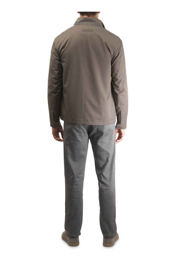 Zegna Dark Taupe Cotton Five Pocket Pant - view 4