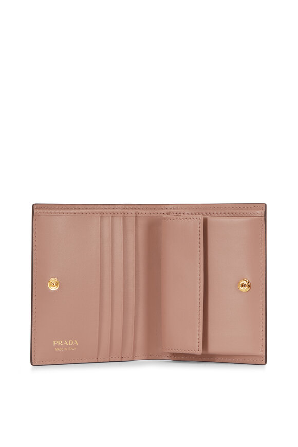 Prada - Grey & Pink Fold Over Wallet 