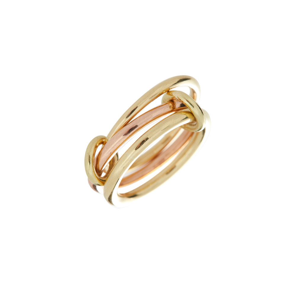 【SPINELLI KILCOLLIN】18-karat yellow and rose gold rings SPINELLI KILCOLLIN Sonny set of three 18-karat yellow and