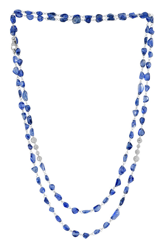 Sutra - Blue Sapphire & Diamond Sautoir 