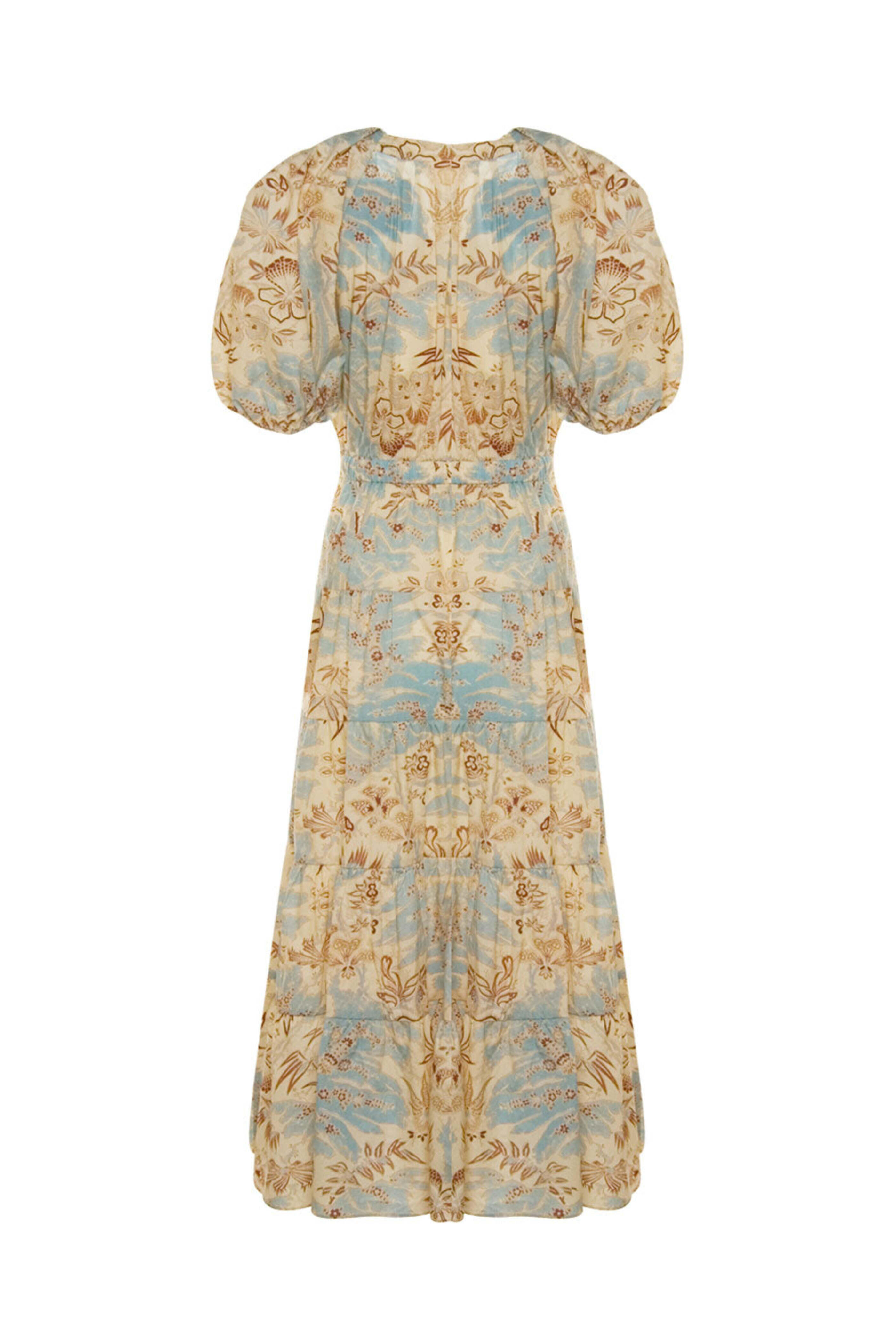 olina linen dress Kivari Olina One-Shoulder Linen Maxi Dress In Multicolor - 47% Off