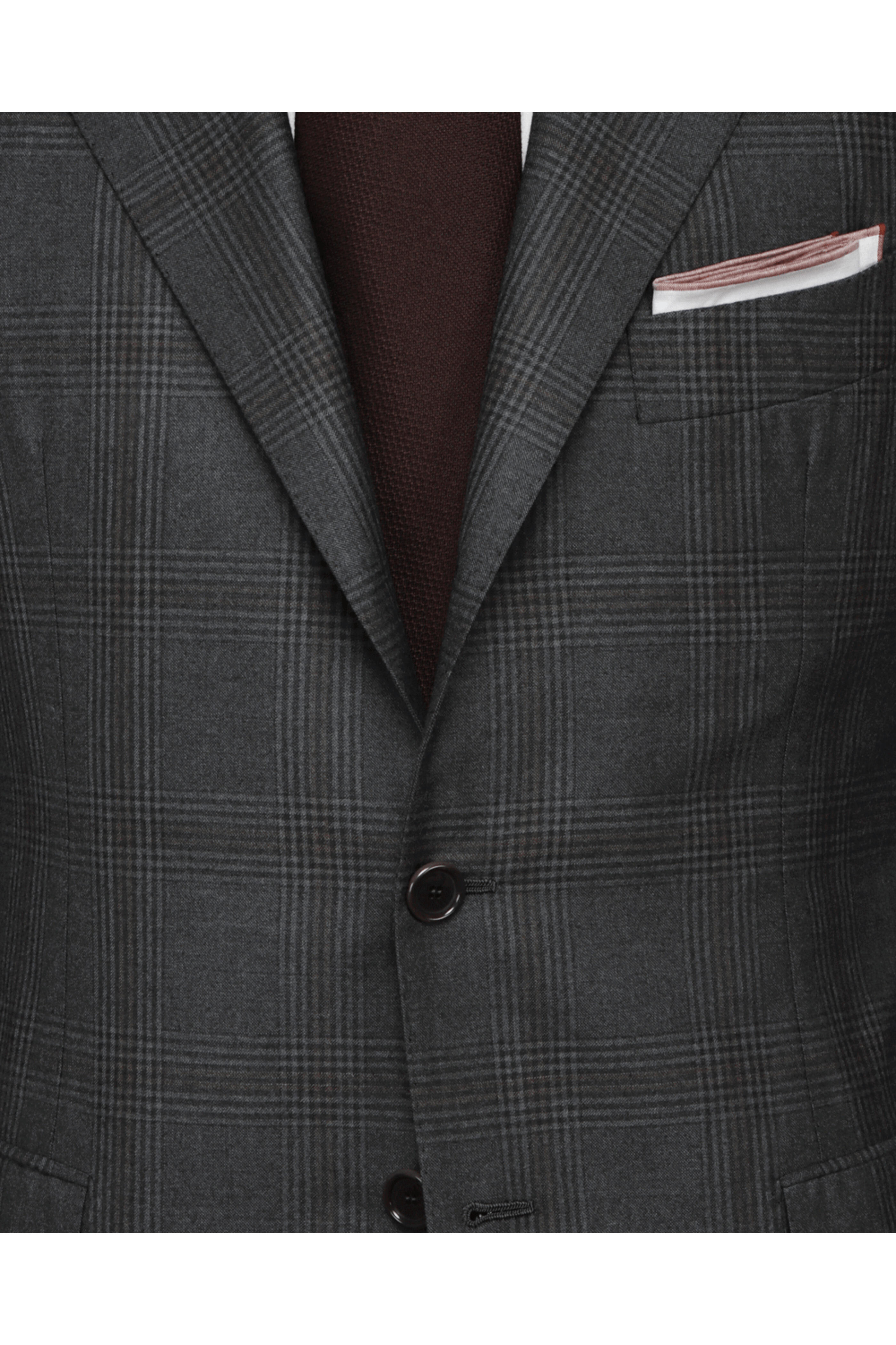 Cesare Attolini - Gray and Brown Plaid Suit